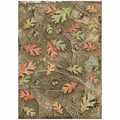 Forest - Stamperia - A4 Rice Paper - Acorns & Leaves (7736)