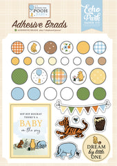 Winnie the Pooh Baby - Echo Park - Adhesive Brads