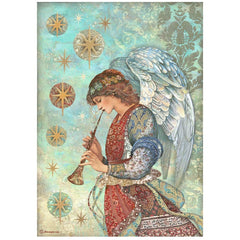 Christmas Greetings - Stamperia - A4 Rice Paper - Angel (8987)