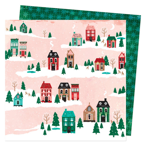 Peppermint Kisses - Vicki Boutin - 12"x12" Double-sided Patterned Paper - Around Town