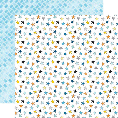Little Builder - Echo Park - Double-Sided Cardstock 12"X12" - Awesome Stars