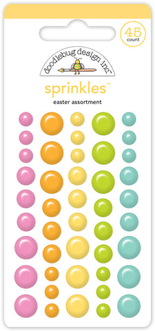 Bunny Hop - Doodlebug - Sprinkles Adhesive Enamel Shapes - Easter Assortment (0010)