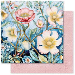 Botanical Blooms - Paper Rose - 12"x12" Patterned Paper - Paper B