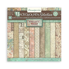 Brocante Antiques - Stamperia - 8"X8" Paper Pad - Backgrounds (3738)
