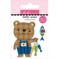 Lake Life - Bella Blvd - Bella-Pops 3D Stickers -  Bearly Fishing