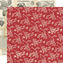 Simple Vintage Berry Fields - Simple Stories - Double-Sided Cardstock 12"X12" -  Berry Sweet