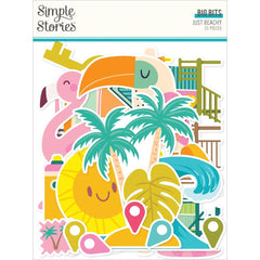 Just Beachy - Simple Stories - Bits & Pieces Die-Cuts 21/Pkg - Big Bits