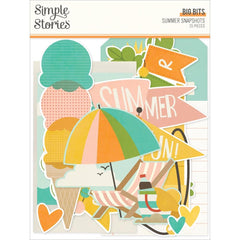 Summer Snapshots - Simple Stories - Bits & Pieces Die-Cuts 15/Pkg - Big Bits