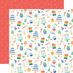 Make A Wish (BIRTHDAY BOY) - Echo Park - Double-Sided Cardstock 12"X12" - Birthday Wish Treats