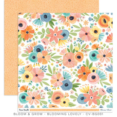 Bloom & Grow - Cocoa Vanilla - 12"x12" Double-sided Patterned Paper - Blooming Lovely