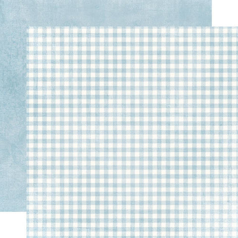 Simple Vintage Spring Garden - Simple Stories - 12"x12" Double-sided Patterned Paper - Bluebell Gingham