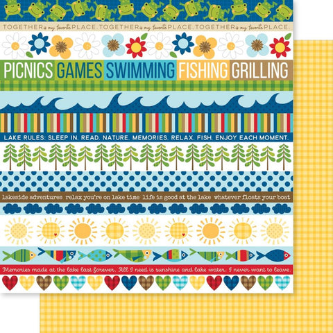 Lake Life - Bella Blvd - Double-Sided Cardstock 12"X12" - Borders