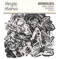 Simple Vintage Essentials - Simple Stories - Bits & Pieces Die-Cuts 38/Pkg - Botanical (3027)