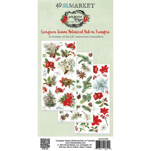 49 & Market - Evergreen Season - Rub-On Transfer Set - Botanical (8492)