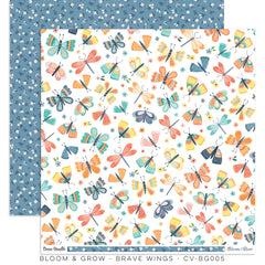Bloom & Grow - Cocoa Vanilla - 12"x12" Double-sided Patterned Paper - Brave Wings