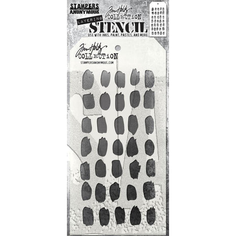 Tim Holtz - Layered Stencil 4.125"X8.5" - Brush Mark