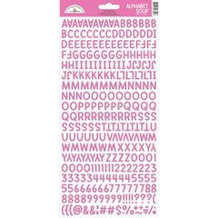 Alphabet Soup - Doodlebug - 6"x12" Puffy Alpha Stickers -  Bubblegum
