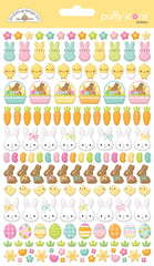 Bunny Hop - Doodlebug - Puffy Icons Stickers - Bunny Hop (4520)