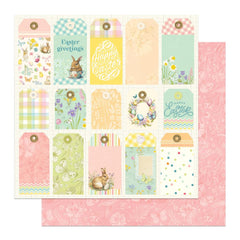 Easter Sunday - PhotoPlay - Double-Sided Cardstock 12"X12" - Bunny Tags