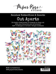 Rainbow Garden - Paper Rose - Cut Aparts Paper Pack - Butterflies & Insects (7996)