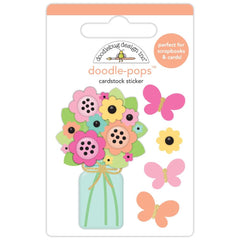 Hello Again - Doodlebug - Doodle-Pops 3D Stickers - Butterfly Bouquet