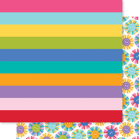 Let's Scrapbook - Bella Blvd - 12"x12" Double-sided Patterned Paper - Button Burst