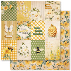 Bees & Butterflies - Paper Rose - 12"x12" Patterned Paper - Paper C