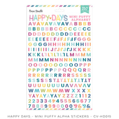 Happy Days - Cocoa Vanilla - Mini Puffy Alphabet Stickers (0278)