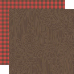 Into The Wild - Echo Park - Double-Sided Cardstock 12"X12" - Campfire Wood