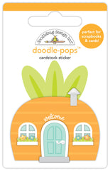 Bunny Hop - Doodlebug - Doodle-pops 3D Cardstock Sticker - Carrot Top (4346)