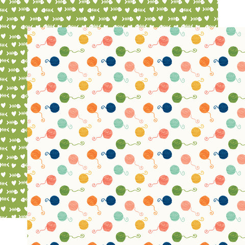 Fur Baby Cat - Simple Stories - 12"x12" Double-sided Patterned Paper - Catitude!