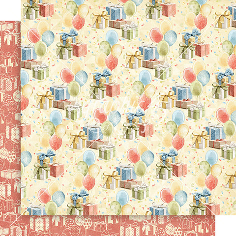 Hip Hip Hooray - Graphic45 - Double-Sided Cardstock 12"X12" - Celebrate with Me