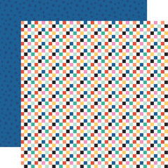 Hip Hip Hooray - Echo Park - Double-Sided Cardstock 12"X12" - Checkerboard Cheer