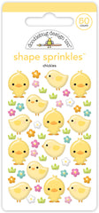 Bunny Hop - Doodlebug - Sprinkles Adhesive Enamel Shapes - Chickies (4261)