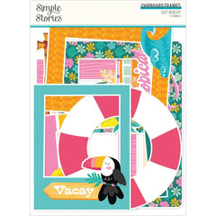 Just Beachy - Simple Stories - Chipboard Frames 6/Pkg