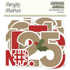 The Holiday Life - Simple Stories - Chipboard Numbers
