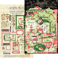 Sunshine on my Mind - Graphic45 - Chipboard Tags & Frames (5802)