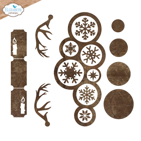 Elizabeth Craft Designs - Die - Christmas Bubbles Edge Inlay (6730)