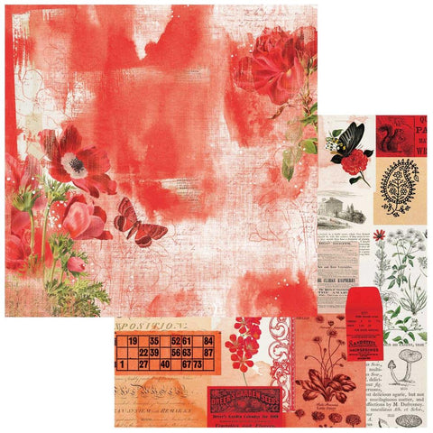 Spectrum Gardenia - 49 & Market - Double-Sided Cardstock 12"X12" - Classics- Floral Blaze