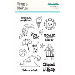 Just Beachy - Simple Stories - Clear Stamps