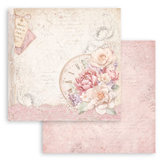 Romance Forever - Stamperia - 12"X12" Double-sided Patterned Paper  - Clock