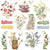 Simple Vintage Meadow Flowers - Simple Stories - Chipboard Clusters