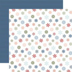 Chilling With My Snowmies - Echo Park - Double-Sided Cardstock 12"X12" - Colorful Snowflakes