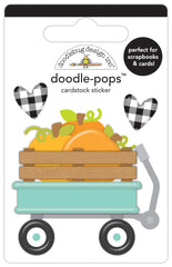 Farmhouse - Doodlebug Designs - Doodle-pops 3D Cardstock Sticker - Country Pumpkins