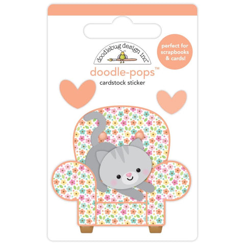 Pretty Kitty - Doodlebug - Doodle-Pops 3D Stickers -  Cozy Kitty