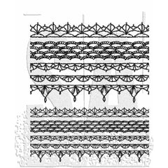 Tim Holtz - Cling Stamps 7"X8.5" - Crochet Trims