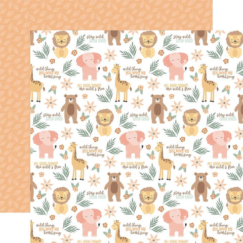 Our Baby (Girl) - Echo Park - Double-Sided Cardstock 12"X12" -  Cuddly Creatures