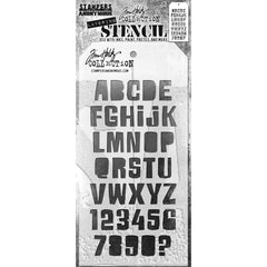 Tim Holtz - Layered Stencil 4.125"X8.5" - Cut Out Alpha