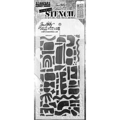 Tim Holtz - Layered Stencil 4.125"X8.5" - Cut Out Shapes 1
