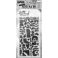 Tim Holtz - Layered Stencil 4.125"X8.5" - Cut Out Shapes 2